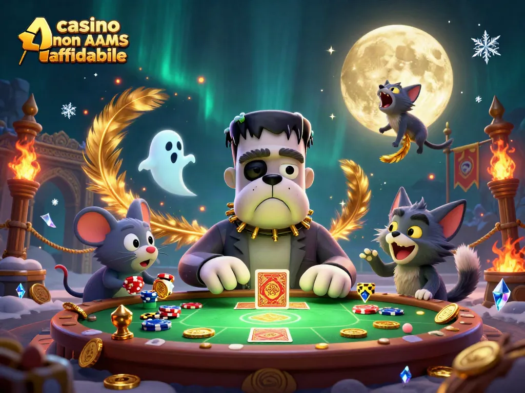 Gioca nei migliori casino non AAMS affidabile con questa scena da tavolo da gioco vibrante.