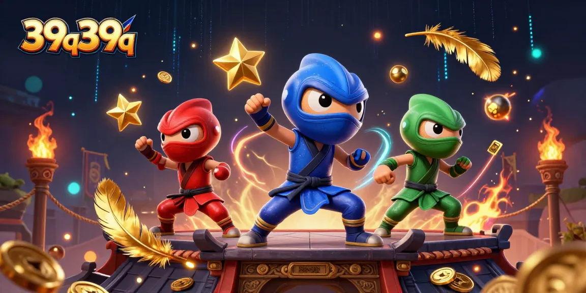 Aposte com 39q39q enquanto chameleões ninjas dançam em um cassino vibrante, refletindo ação e emoção.