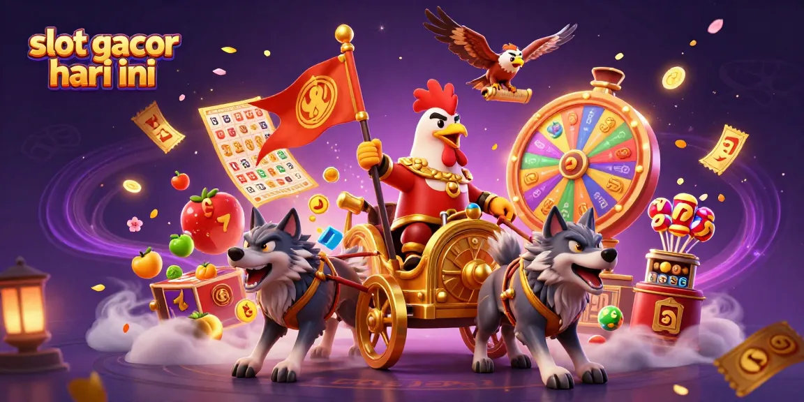 Experience winning strategies in slot gacor hari ini with festive casino elements and vibrant colors.