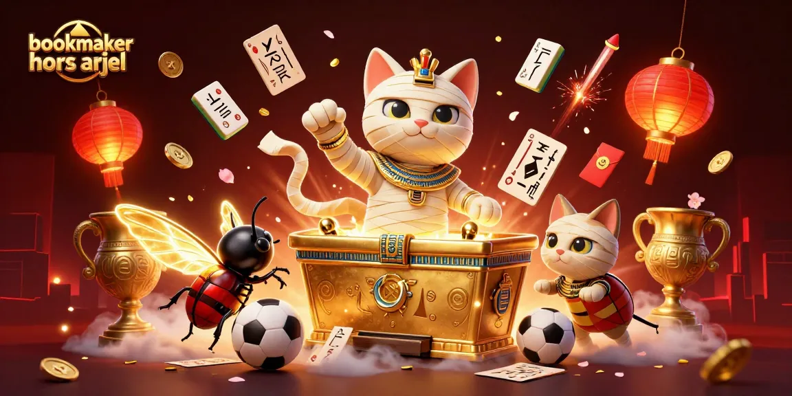 Bettez avec 'bookmaker hors arjel' dans une scène immersive de casino illustrée.