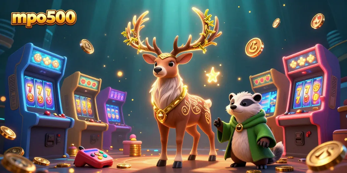 Play and win with mpo500's thrilling slot games featuring colorful characters and dynamic visuals.