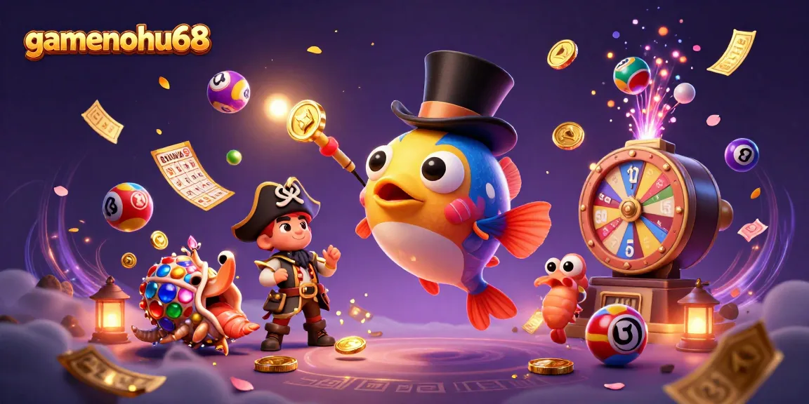 Experience gamenohu68's exciting casino world with animated characters and vibrant game elements!