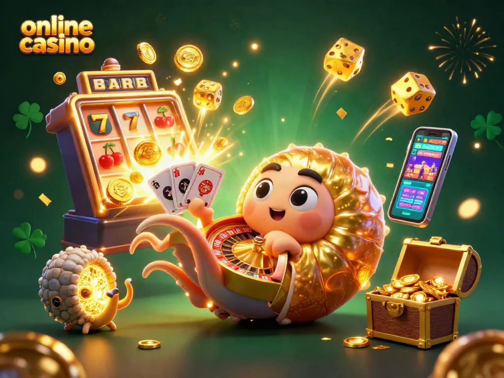 Gana en un casino online mientras juegas con un nautilus gigante y símbolos brillantes.