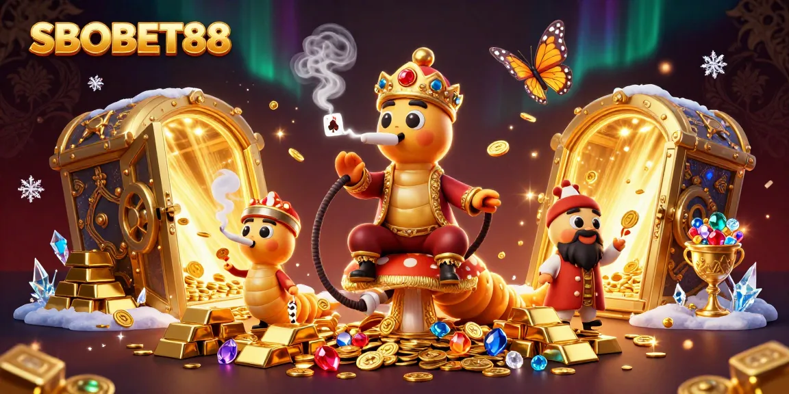 SBOBET88 menyajikan ilustrasi kasino dengan keanggunan karakter unik dan elemen permainan yang menarik.