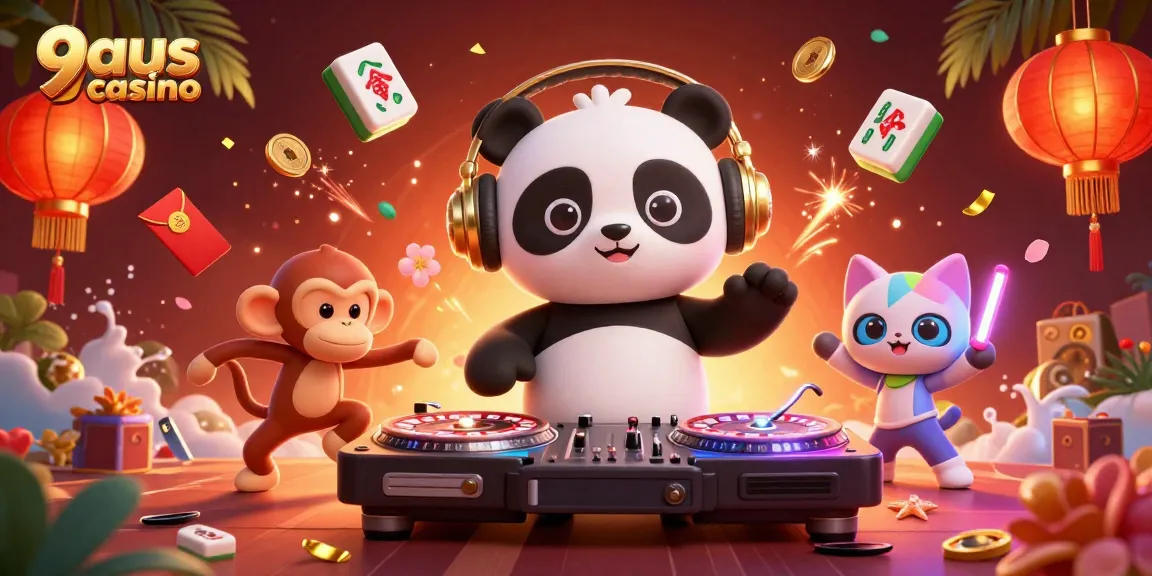 Experience lively gameplay at 9aus casino with animated characters and vibrant game elements.