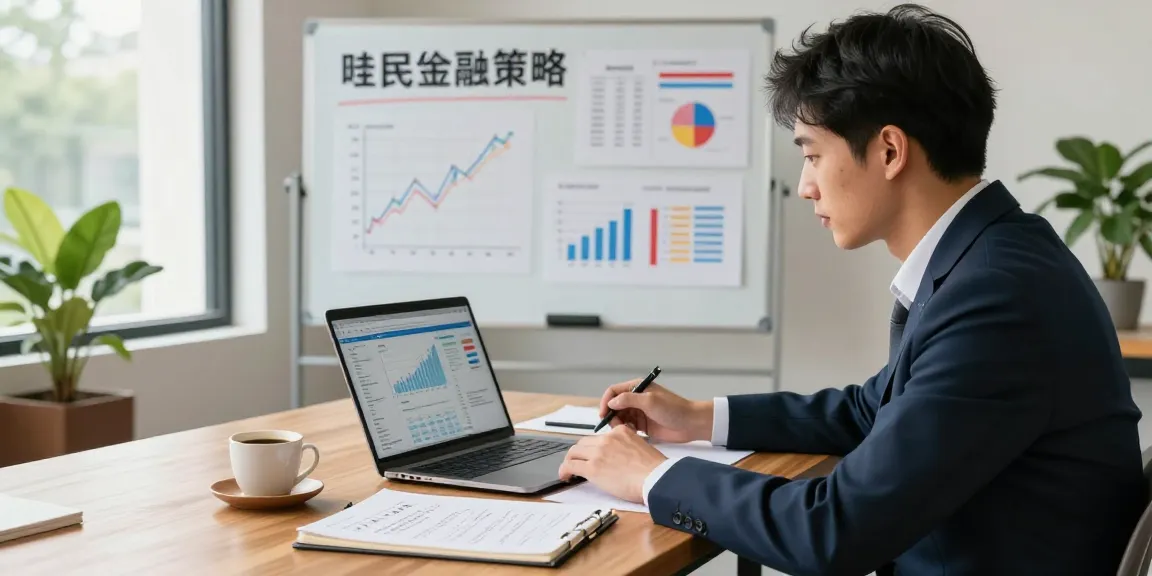 Entrepreneur analyzing market data on laptop in professional office, focusing on seller financing business strategies.