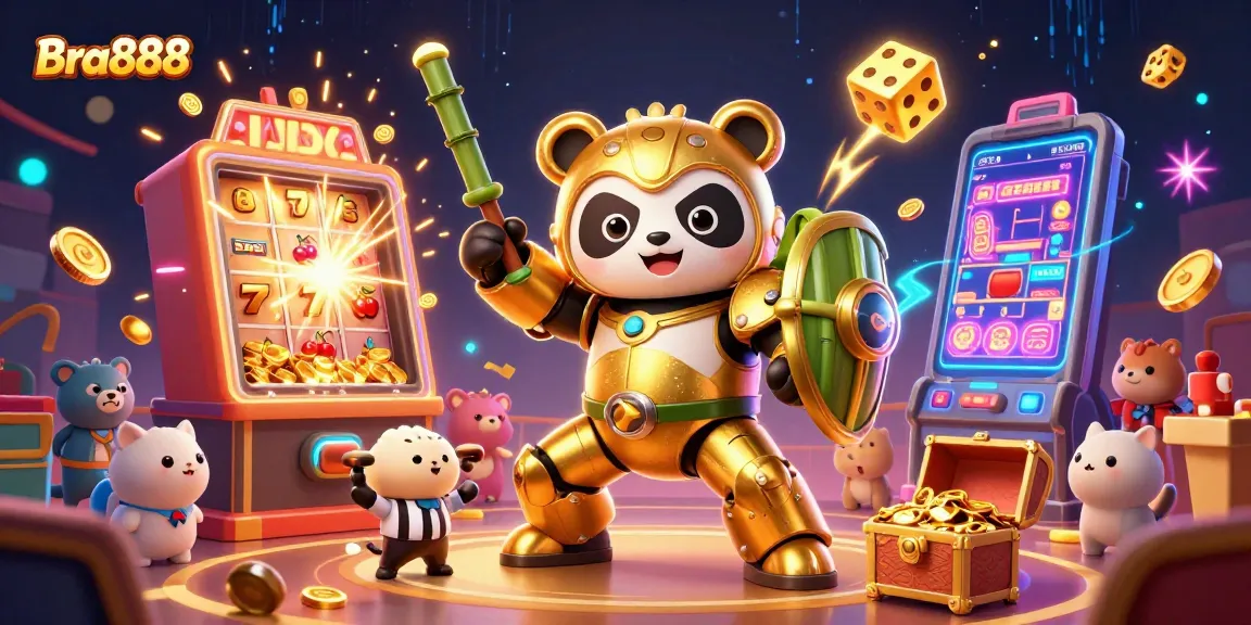 Join the exciting world of Bra888's casino games and sports betting with vibrant visuals and golden jackpots.
