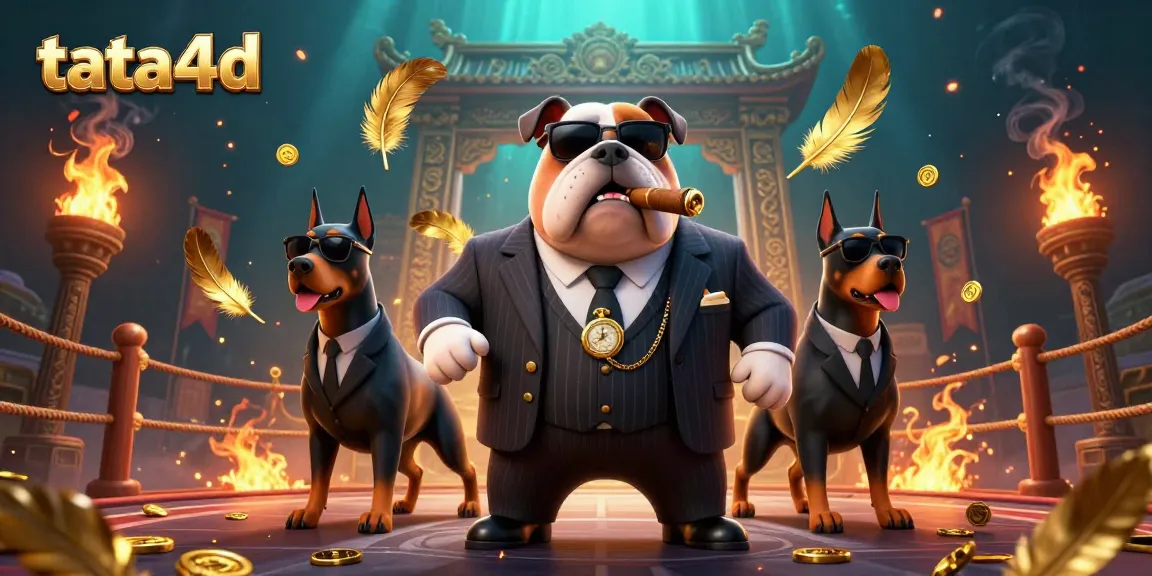 Engage with tata4d's thrilling mafia-themed casino atmosphere, featuring a bulldog and Doberman bodyguards.